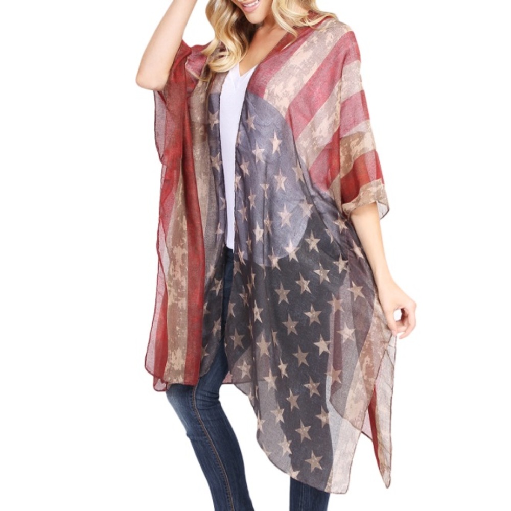 American Flag 🇺🇸 kimono shawl